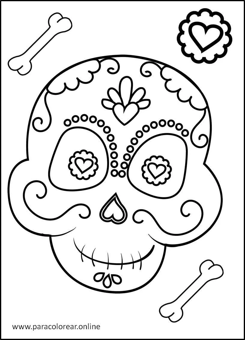▷ Los Mejores Dibujos de Día de Muertos para Colorear Imprimir y Pintar ▷ Los Mejores Dibujos de Día de Muertos para Colorear Imprimir y Pintar