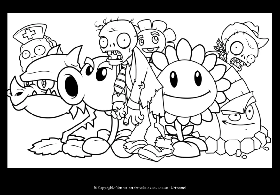 ▷ Los Mejores Dibujos de Plantas vs Zombies para colorear ☀️ ▷ Los Mejores Dibujos de Plantas vs Zombies para colorear ☀️