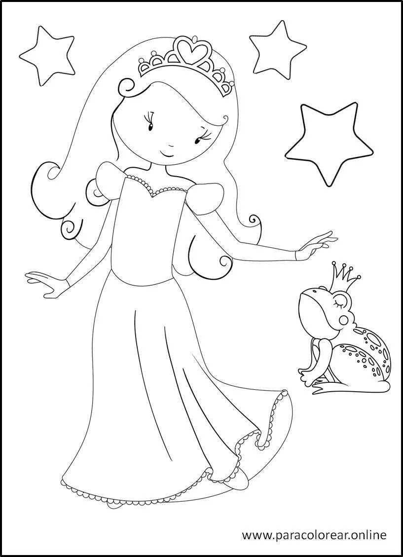 ▷ Los mejores Dibujos de Princesas para Colorear Imprimir y Pintar