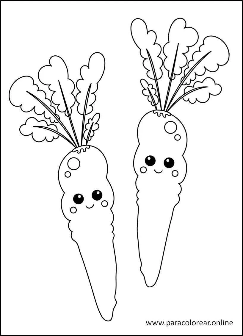 ▷ Los mejores Dibujos de Verduras para Colorear Imprimir y Pintar 