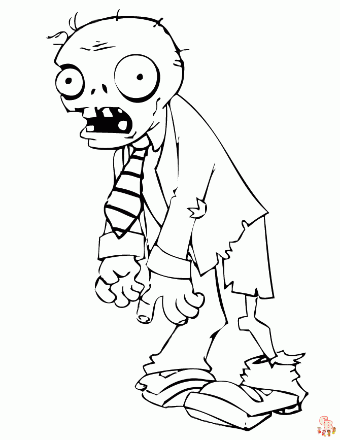 Las mejores dibujos zombi para colorear para ninos - GBcolorear Las mejores dibujos zombi para colorear para ninos - GBcolorear