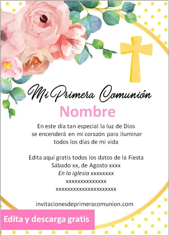 ▷ Los Mejores Fondos de Primera Comunión para invitaciones tarjetas ▷ Los Mejores Fondos de Primera Comunión para invitaciones tarjetas
