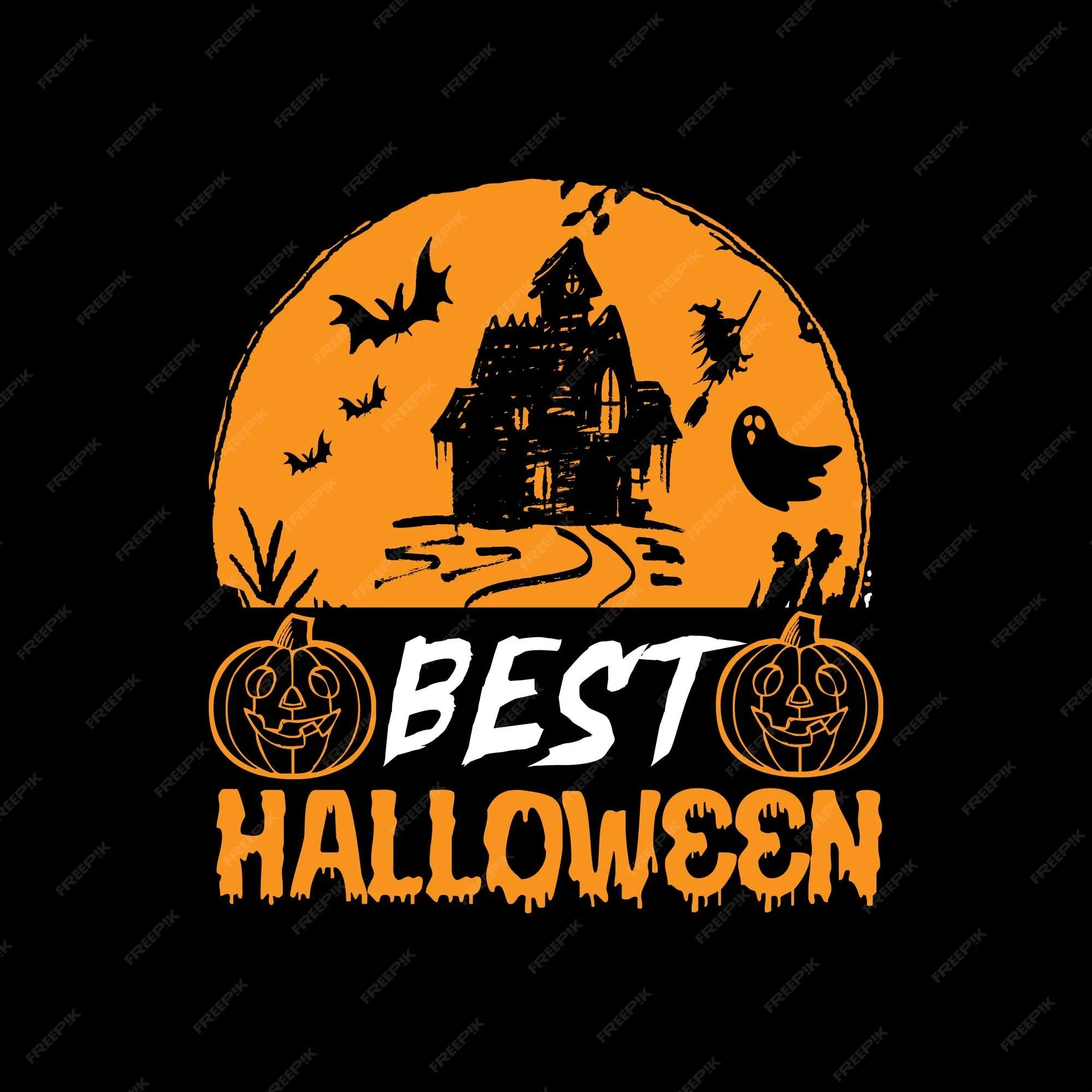 Las mejores letras tipográficas de halloween para camisetas listas para imprimir | Vector Premium Las mejores letras tipográficas de halloween para camisetas listas para imprimir | Vector Premium
