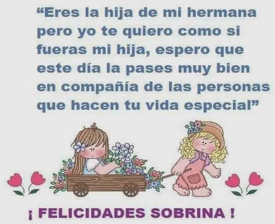 Los mejores mensajes de cumpleaños para 1 sobrina ~ Frases de ...