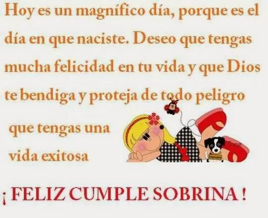 Los mejores mensajes de cumpleaños para 1 sobrina ~ Frases de ...