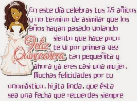 Mejores palabras para decir en una fiesta de 15 años ~ Frases de ...