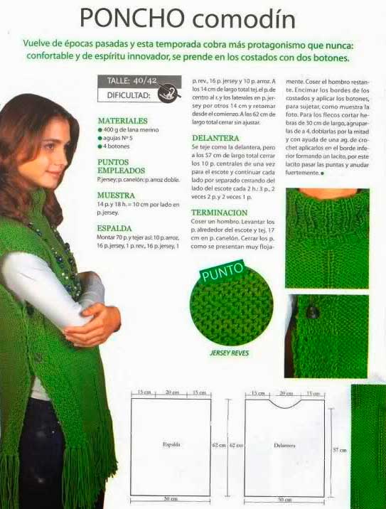 Los mejores ponchos para tejer con dos agujas - con paso a paso ... Los mejores ponchos para tejer con dos agujas - con paso a paso ...