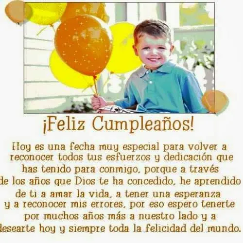 Mejores Saludos de cumple para mi hijo ~ Frases de cumpleaños