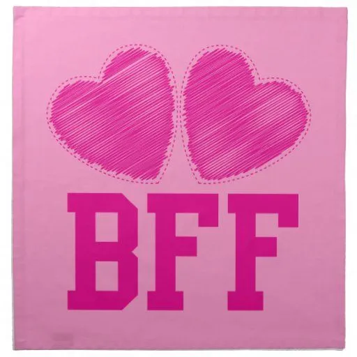Melhores amigos de BFF para sempre com corações do Guardanapo ...