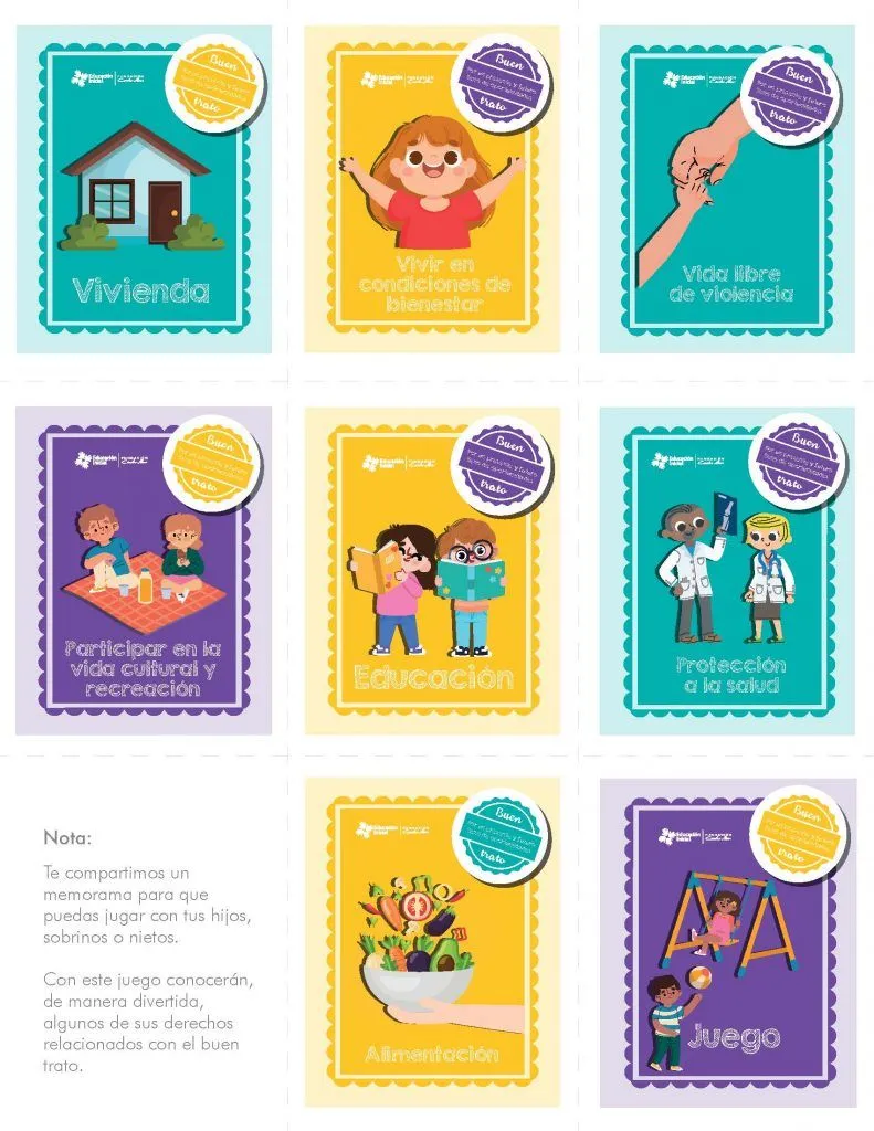Memorama derechos de los niños - Educacion Inicial Memorama derechos de los niños - Educacion Inicial