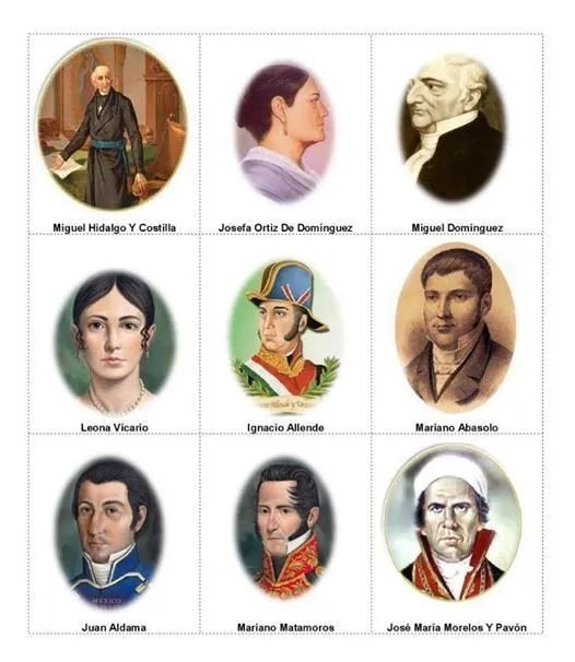 Memorama de los Héroes de la Independencia de México | Material ... Memorama de los Héroes de la Independencia de México | Material ...