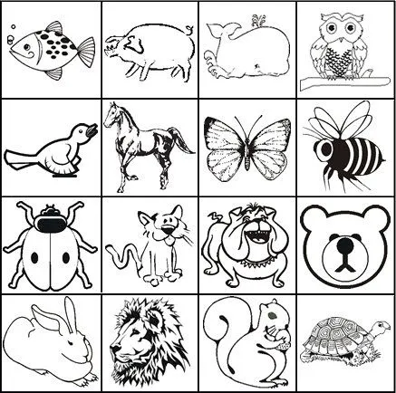 Juego de memoria para colorear - Imagui