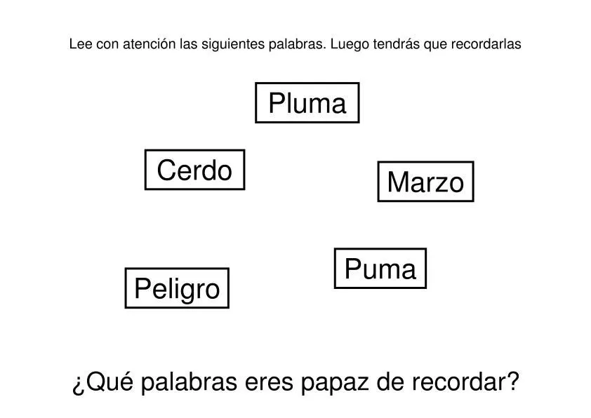 Trabajamos la memoria con palabras para adultos y niños. Editables ... Trabajamos la memoria con palabras para adultos y niños. Editables ...