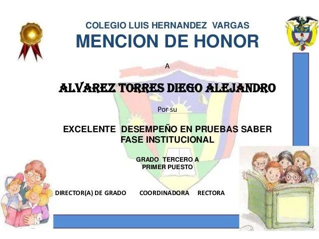 Mencion de honor para niños - Imagui