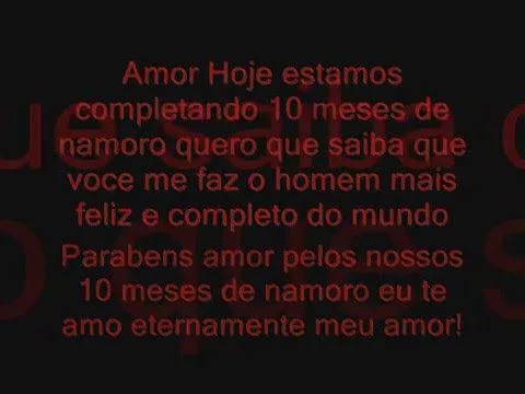 homenagem de 10 meses de namoro - YouTube