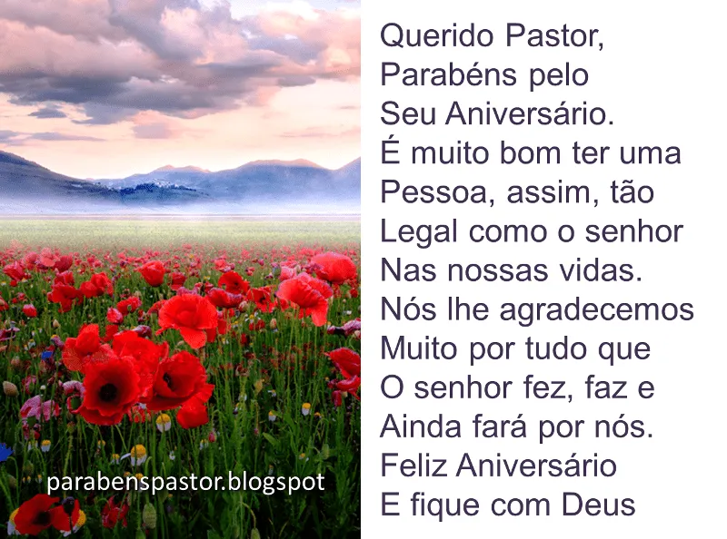 Mensagem para aniversário de pastor - Imagui