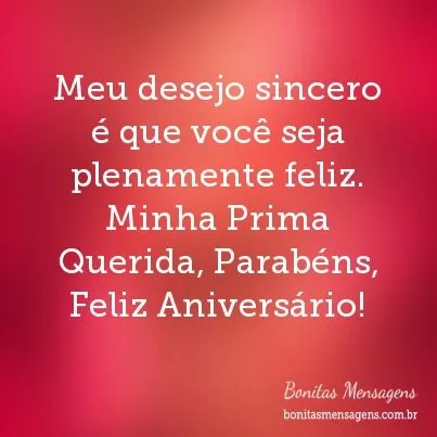 Mensagem de Aniversário Para Prima – Recados e Sentimentos ...