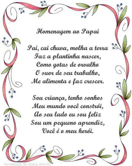 Mensagem ao Papai - Blog Cantinho Alternativo Mensagem ao Papai - Blog Cantinho Alternativo