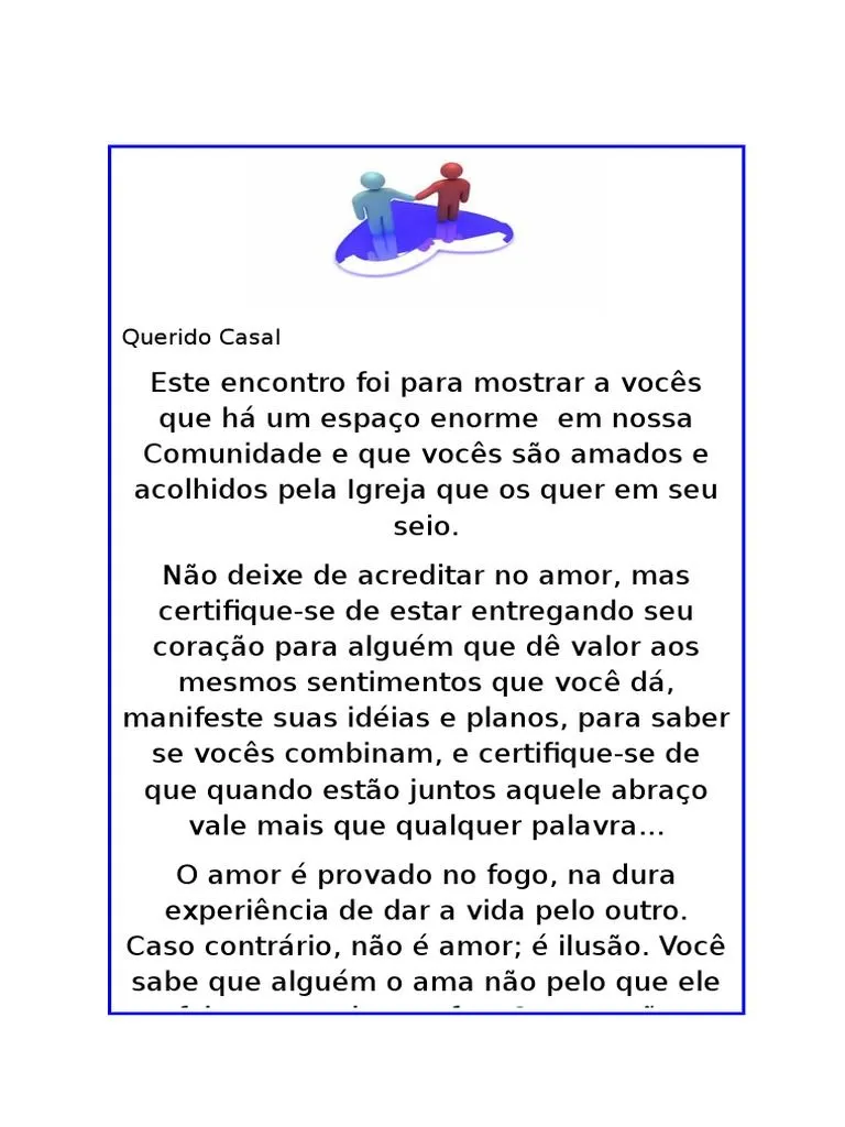 Mensagem Do Padre - Aos Casais | PDF
