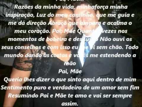 Mensagem de filha para pai e mãe - YouTube
