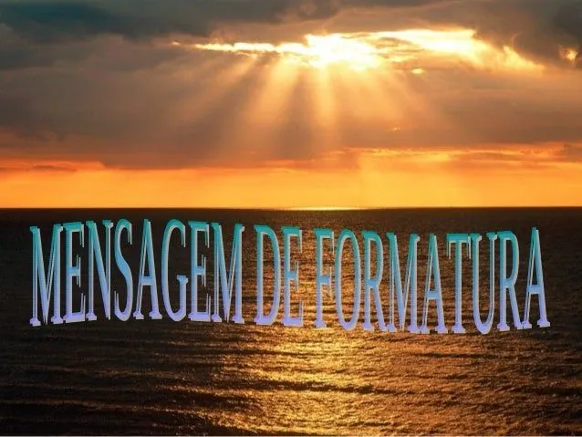 Mensagem formatura