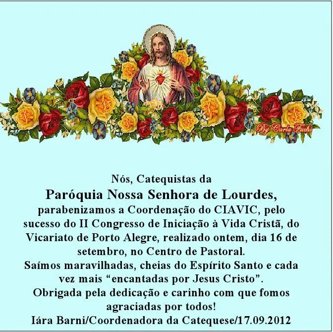 Mensagens de agradecimento para catequistas - Imagui Mensagens de agradecimento para catequistas - Imagui