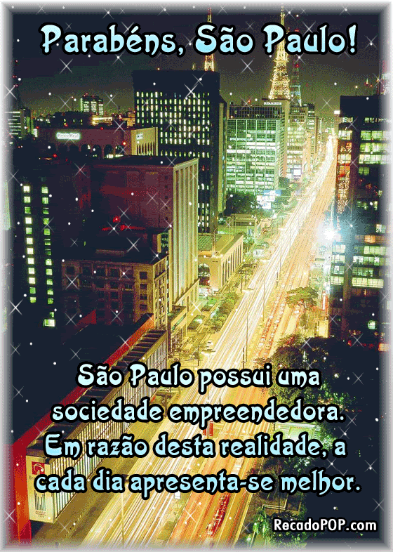 Mensagens Aniversario de São Paulo - Frases para Facebook