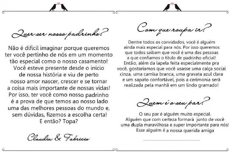 Mensagens Para Padrinhos de Casamento: Como Convidá-los ... Mensagens Para Padrinhos de Casamento: Como Convidá-los ...