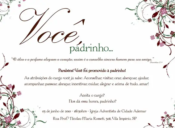 Mensagens Para Padrinhos e Madrinhas | Mensagens - Cultura Mix Mensagens Para Padrinhos e Madrinhas | Mensagens - Cultura Mix