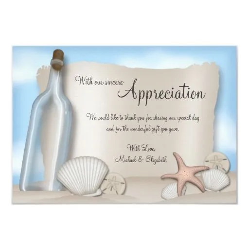 Mensaje de una botella - la playa le agradece las invitación 3.5 ...