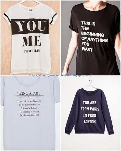 Mensaje en una camiseta | Dos mujeres y un vestido