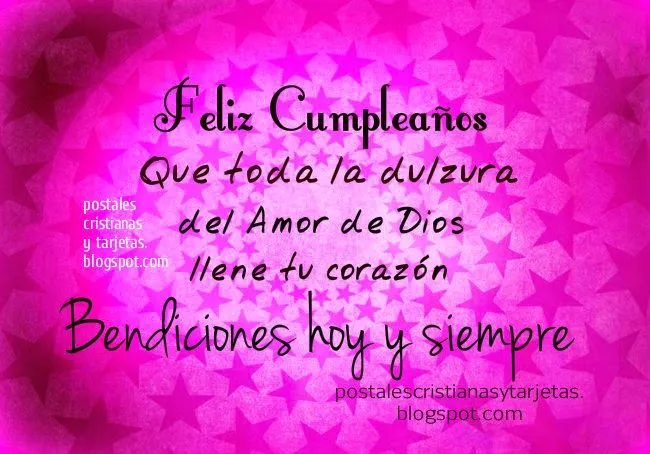 Mensaje Crisitiano de Bendición en Cumpleaños | Postales ...