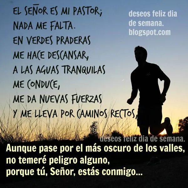Mensaje Cristiano El Señor es mi Pastor | Deseos Feliz Día de Semana