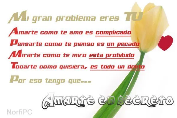 Mensajes para un amor secreto, oculto o prohibido