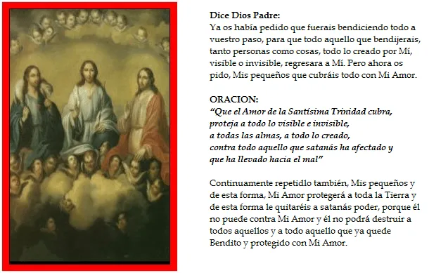 MENSAJES DEL CIELO A LA HUMANIDAD: ORACIÓN DE DIOS PADRE