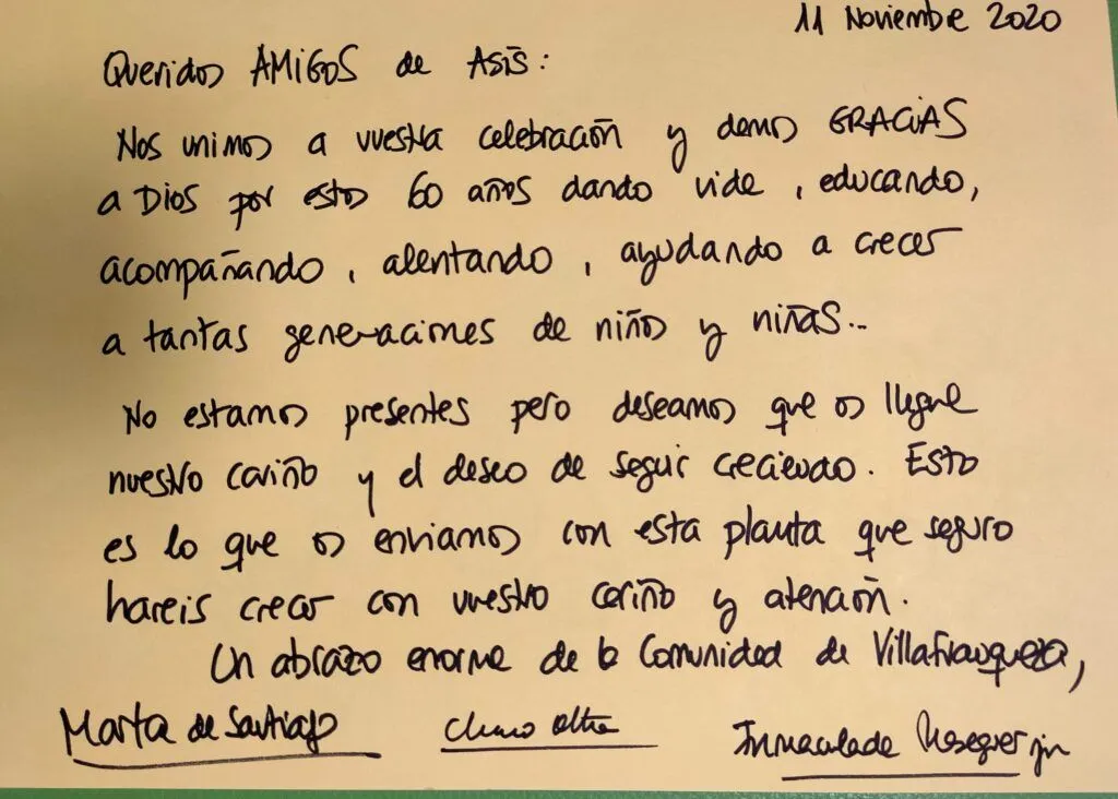 Vuestros mensajes al cole en el 60 aniversario | Colegio Jesús-María Asís Vuestros mensajes al cole en el 60 aniversario | Colegio Jesús-María Asís