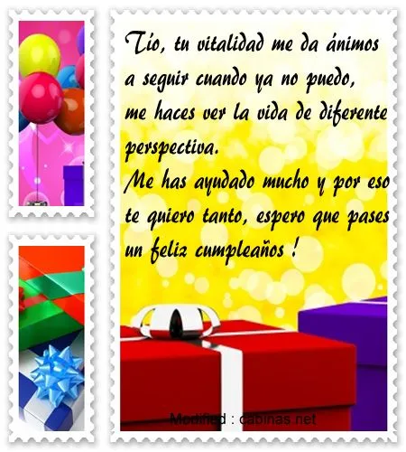 MENSAJES DE FELIZ CUMPLEAñOS PARA MI TIO|FRASES DE CUMPLEAñOS PARA ...