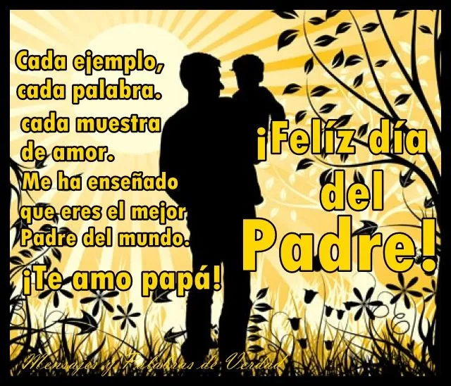 Mensajes y Palabras de Verdad: Dia del Padre/ Tarjetar con bellas ...