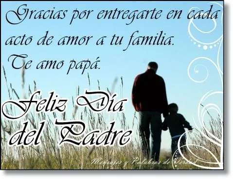 Mensajes y Palabras de Verdad: Dia del Padre/ Tarjetar con bellas ...