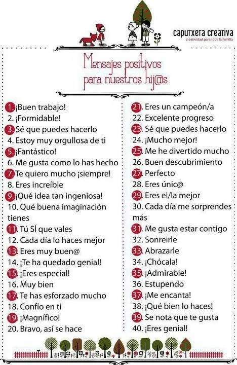 Mensajes positivos para nuestros hijos | Fraces Chistosas | Pinterest