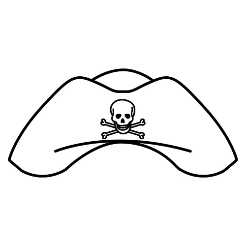 Sombrero pirata para colorear - Imagui