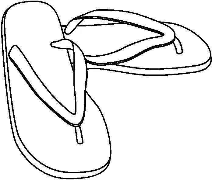 Chanclas dibujo para colorear - Imagui