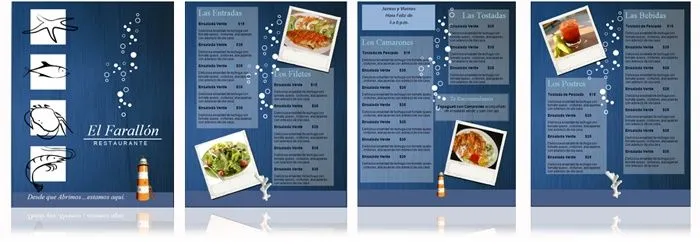 Menu para Restaurante Mariscos Seafood (Plantilla Word) | Menus de ...