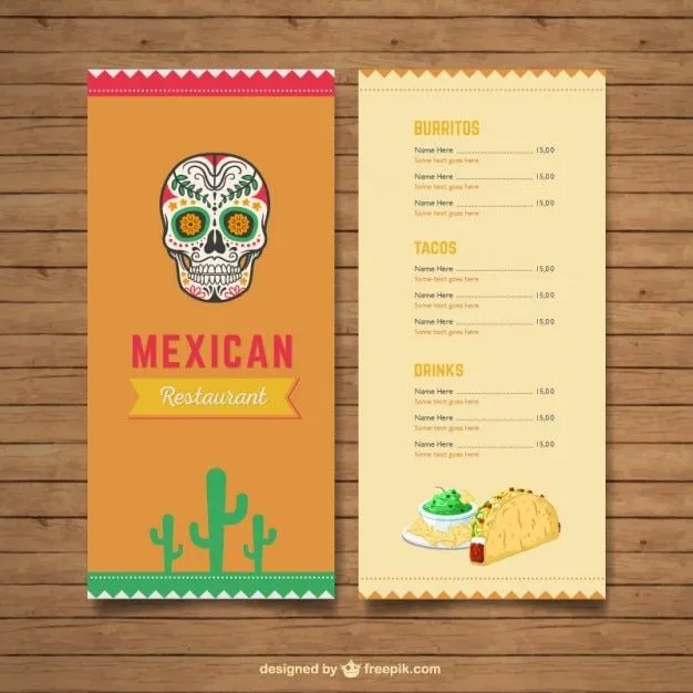 menú del restaurante mexicano | Descargar Vectores gratis menú del restaurante mexicano | Descargar Vectores gratis