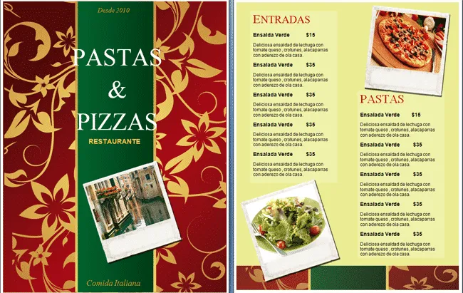 Menu de Restaurantes | Diseño y Planeación Carta | Abrir un ...