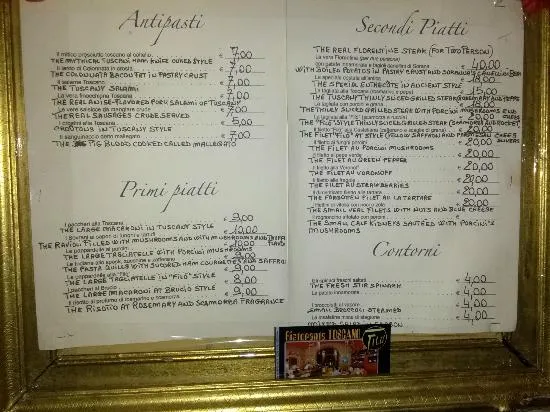 Menu with English translation - Oct. 22, 2012 : fotografía de ...