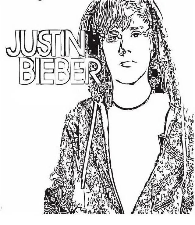 COLOREA TUS DIBUJOS: Justin Bieber para colorear y pintar