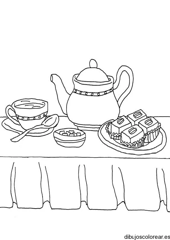 La Merienda | Dibujos para Colorear