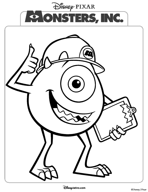 Dibujos para colorear de Monsters, Inc, Monstruos S.A, Plantillas ...