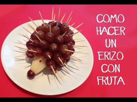 Meriendas fáciles y rápidas para niños: Erizo de fruta - YouTube Meriendas fáciles y rápidas para niños: Erizo de fruta - YouTube